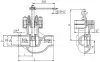 lever-operated control valve gland, DN150, PN64 